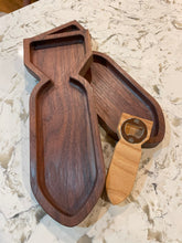 Load image into Gallery viewer, Bomb Shaped Walnut Serving Dish - 1.1 Woodworks