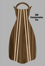 Load image into Gallery viewer, Wooden Jet Fin - Walnut - 1.1 Woodworks