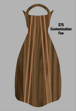 Load image into Gallery viewer, Wooden Jet Fin - Walnut - 1.1 Woodworks