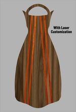 Load image into Gallery viewer, Wooden Jet Fin - Walnut - 1.1 Woodworks