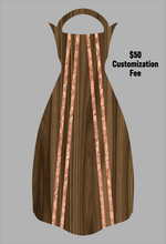 Load image into Gallery viewer, Wooden Jet Fin - Walnut - 1.1 Woodworks