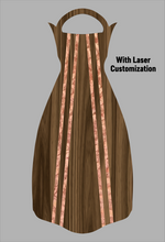 Load image into Gallery viewer, Wooden Jet Fin - Walnut - 1.1 Woodworks