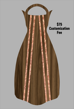 Load image into Gallery viewer, Wooden Jet Fin - Walnut - 1.1 Woodworks