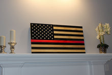 Load image into Gallery viewer, Wooden American Flag Thin Line Edition - 1.1 Woodworks