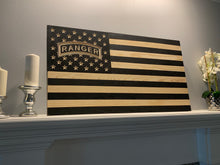 Load image into Gallery viewer, Wooden American Flag US Army Ranger Edition - 1.1 Woodworks