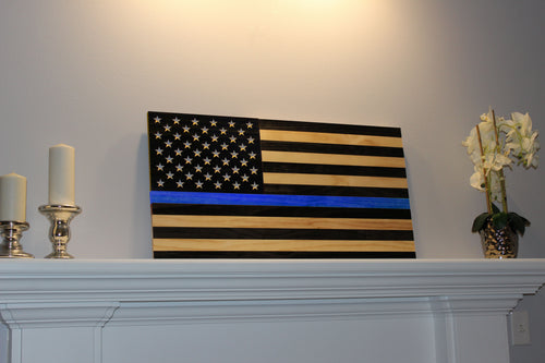 Wooden American Flag Thin Line Edition - 1.1 Woodworks