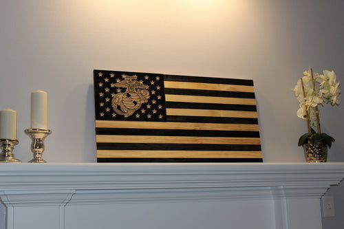 Wooden American Flag USMC Edition - 1.1 Woodworks
