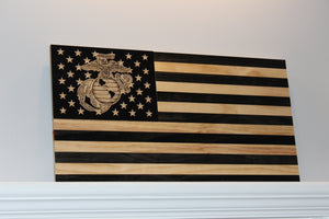 Wooden American Flag USMC Edition - 1.1 Woodworks