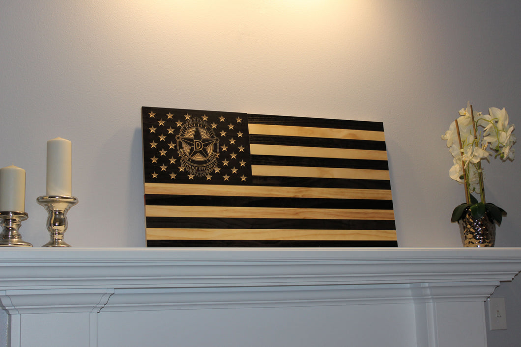 Wooden American Flag Custom Union Design - 1.1 Woodworks