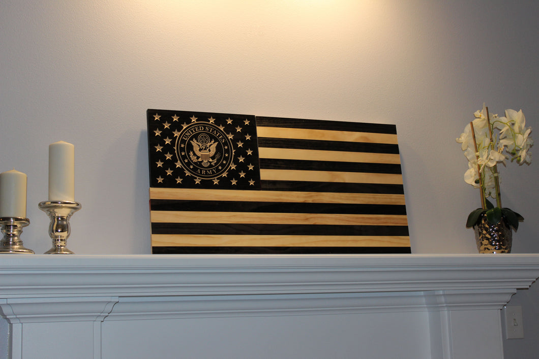Wooden American Flag US Army Edition - 1.1 Woodworks