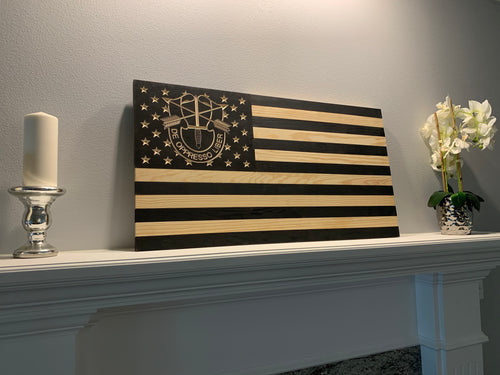 Wooden American Flag Army Special Forces Edition - 1.1 Woodworks